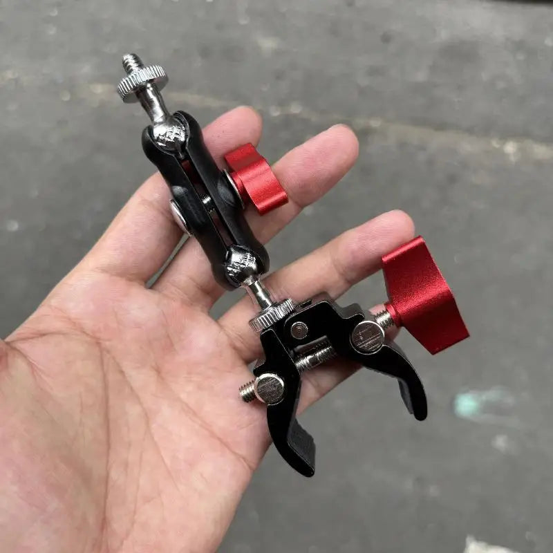 Photography Accessories Camera Metal Clamp Double Ball Head Magic Arm