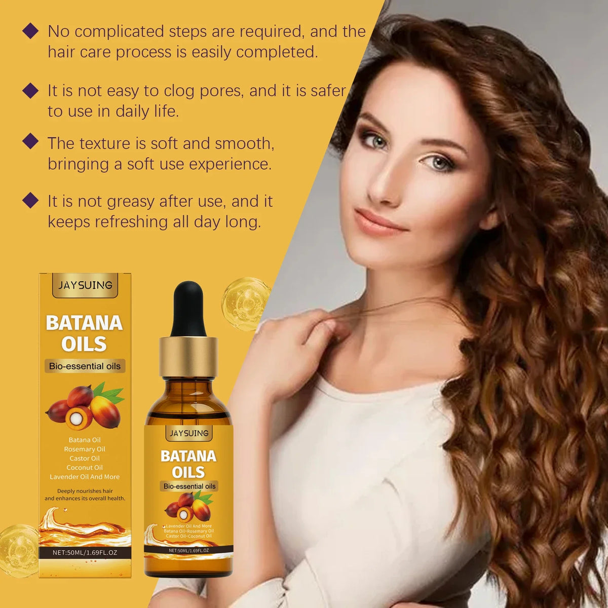 Jaysuing Batana Hair Oil – Deep Moisture & Hair Growth 50ml