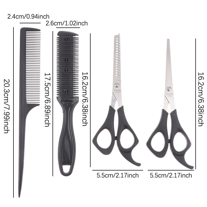 4-Piece Hair Scissors Set – Cutting & Thinning Shears Kit