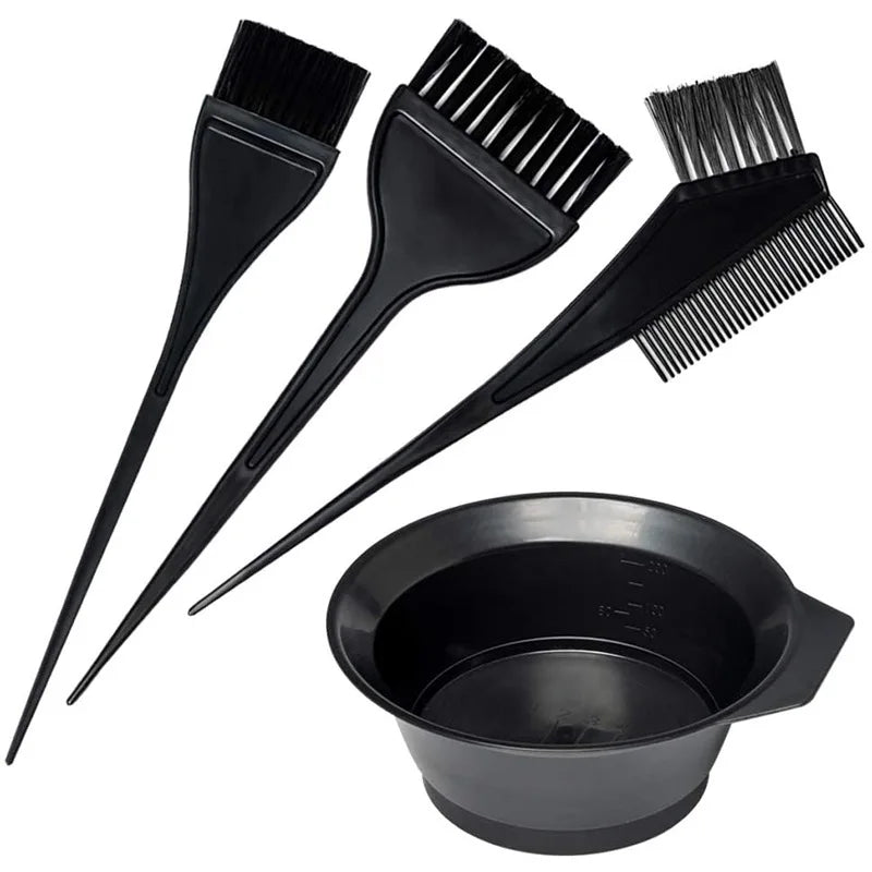 4-Piece Professional Hair Dye Kit – Bowl, Brush & Color Tools
