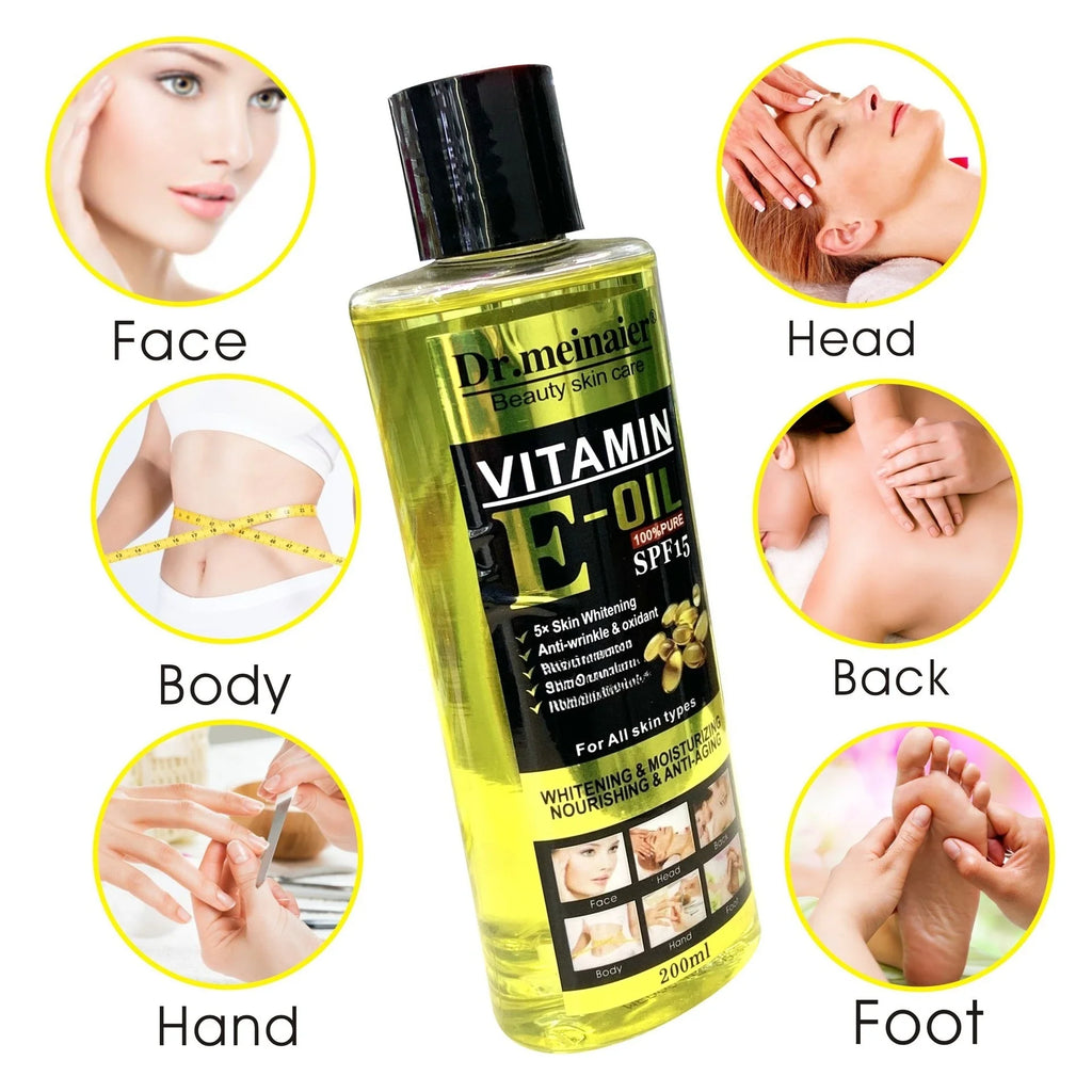 Vitamin C & E Whitening Body Massage Oil 200ml | Natural SPA