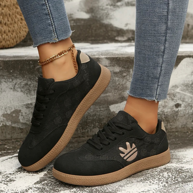 UXST Women's Black Sneakers – Soft-Sole Comfort Walking Shoes