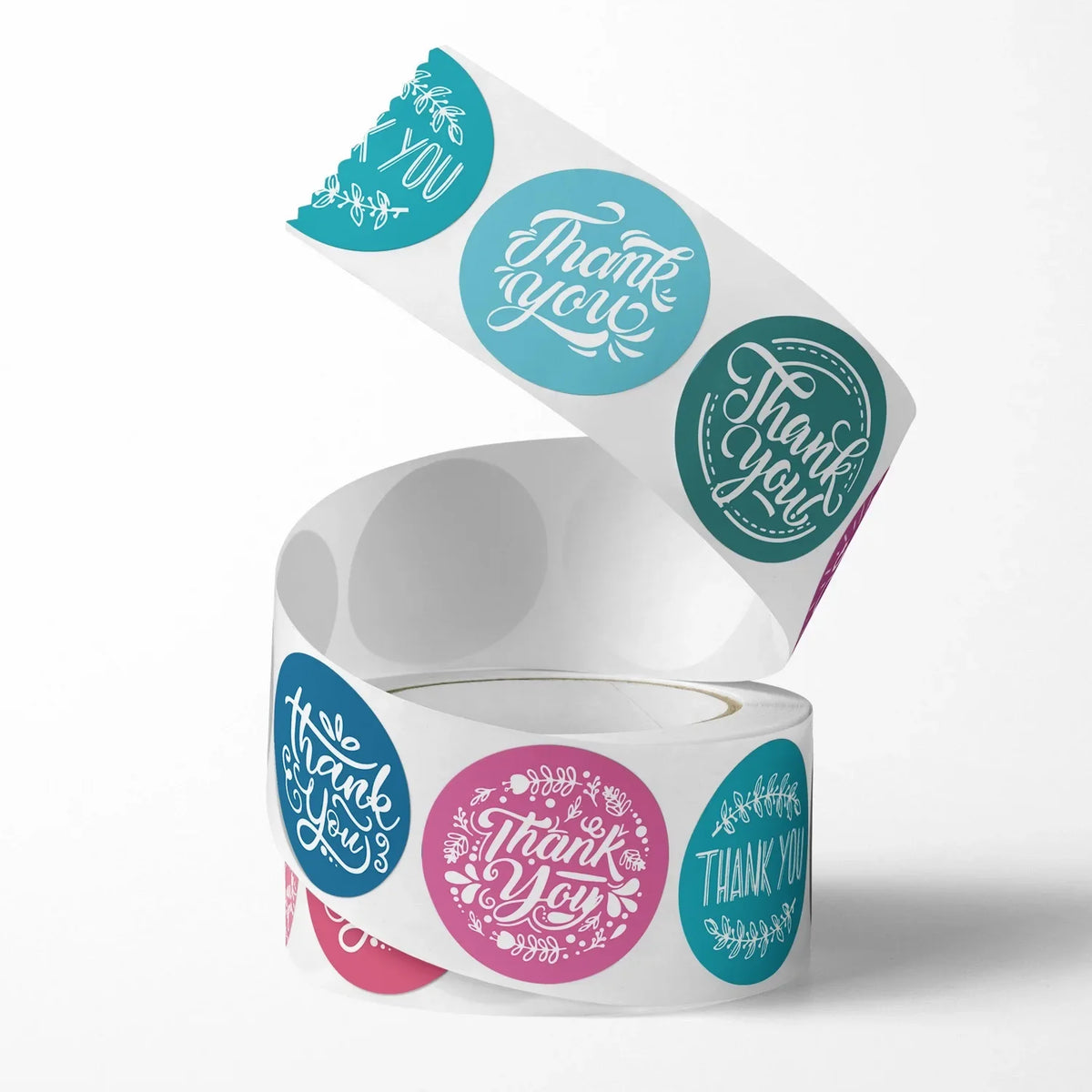 Roll Colorful Thank You Stickers Wrapping Envelope Closures Small