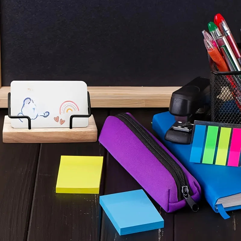 Wood Business Card Holder for Desk – Wooden Display Stand