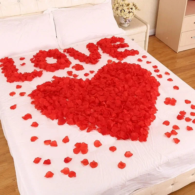 Silk Rose Petals 100pc – Wedding & Valentine's Day Scatter Decor