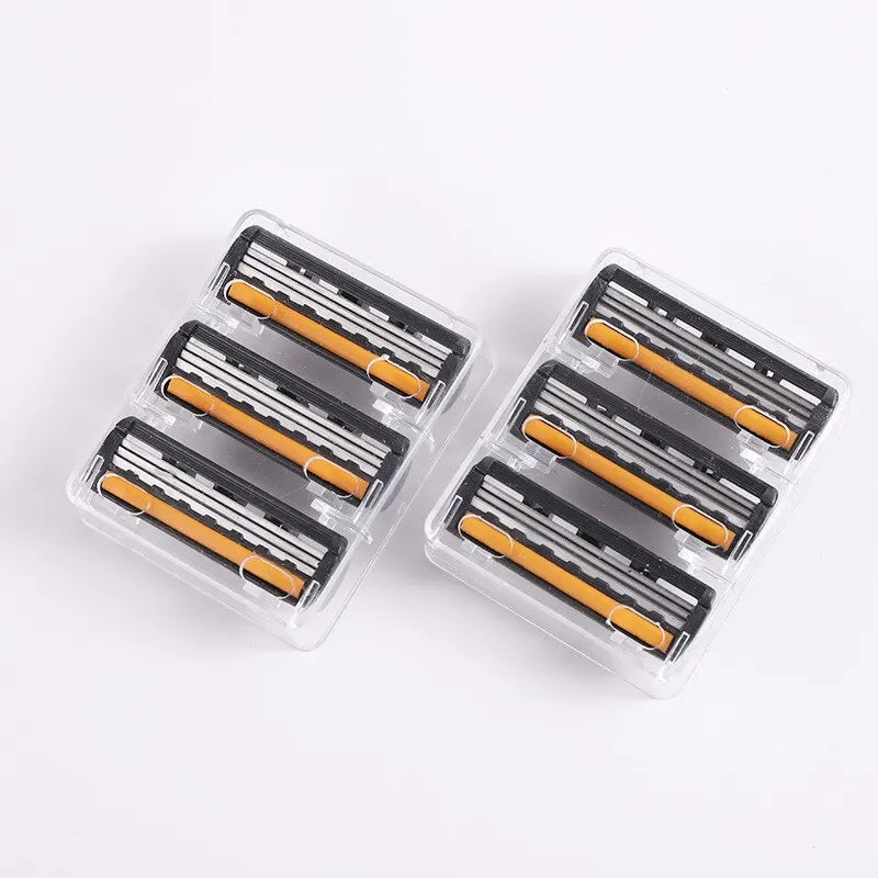 3-Blade Reusable Razor + 21 Heads – Unisex Manual Shaver