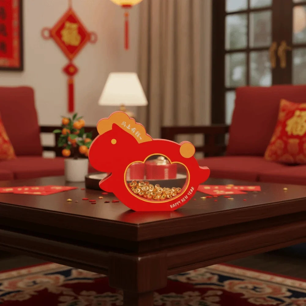 Chinese New Year Horse Ornament | Transparent Compartment Décor