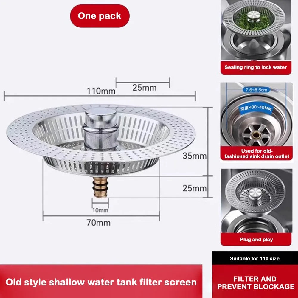 Durable Anti Clog Kitchen Sink Strainer Floor Drain Plug