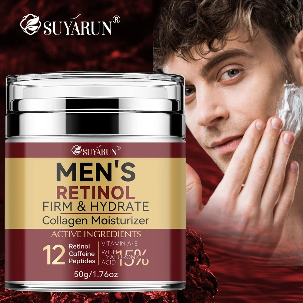 SUYARUN Collagen Retinol Men's Face Cream – Firming Moisturizer
