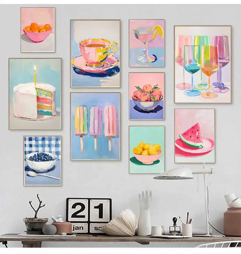 Popsicle Canvas Wall Art Print | Kitchen & Dining Room Decor