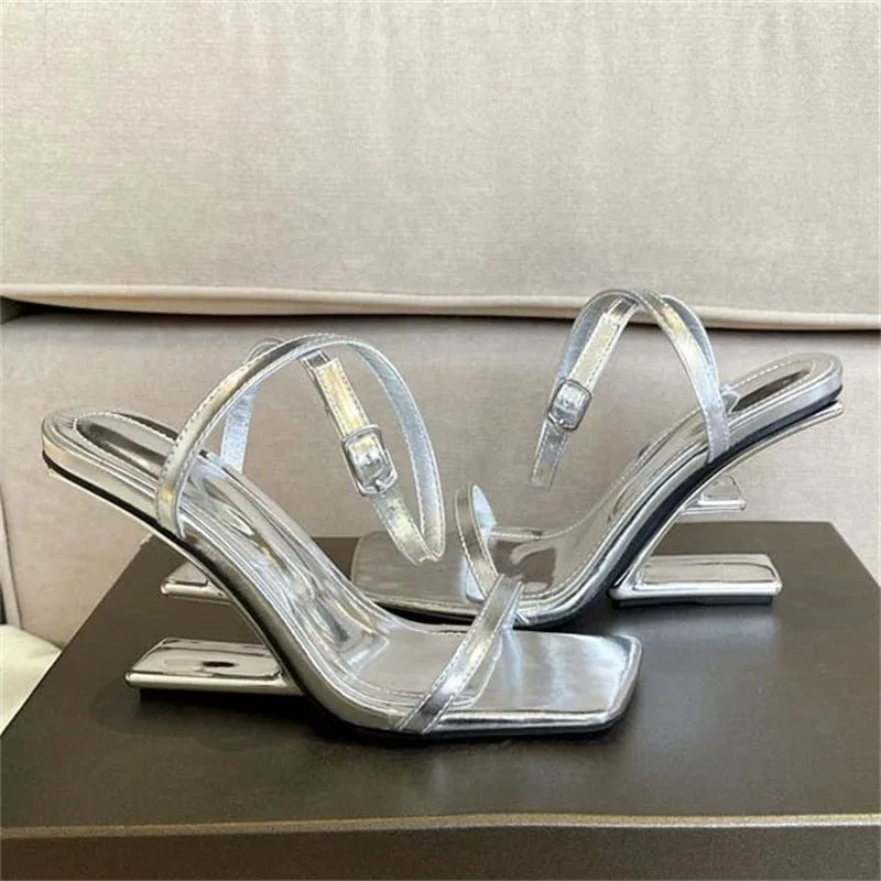 Women's High Heel Cross Strap Platform Sandals | Party Pumps