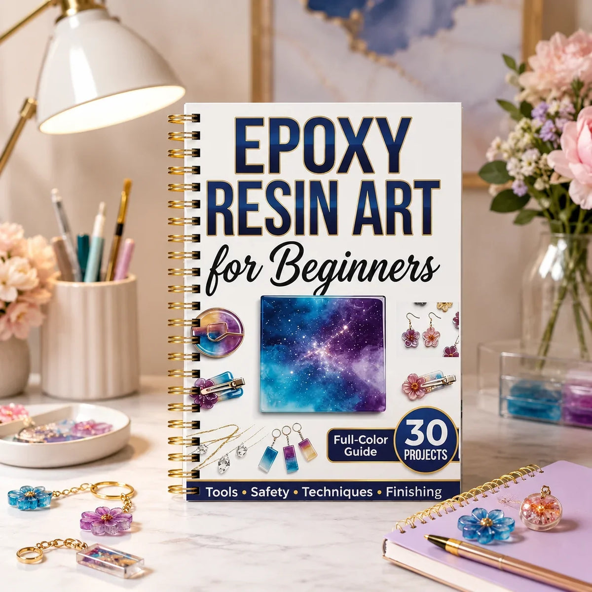 Introduction A5 Spiral Guide Epoxy Resin Art 30 Full Handmade