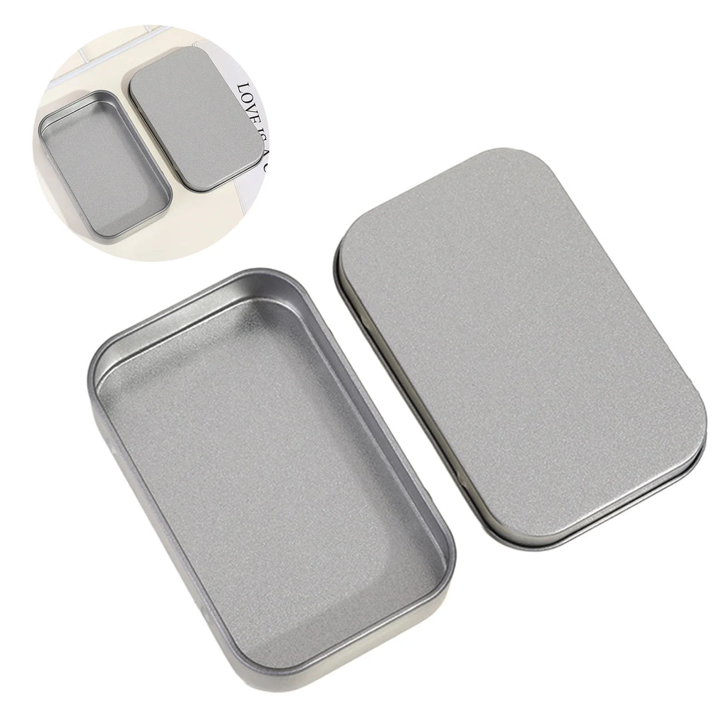 10-Pack Metal Hinged Tin Boxes with Lids | Small Storage Tins