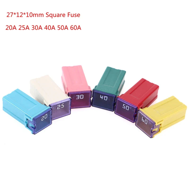 Mini Square Car Fuses 32V 20A–60A with Storage Box | HELTC