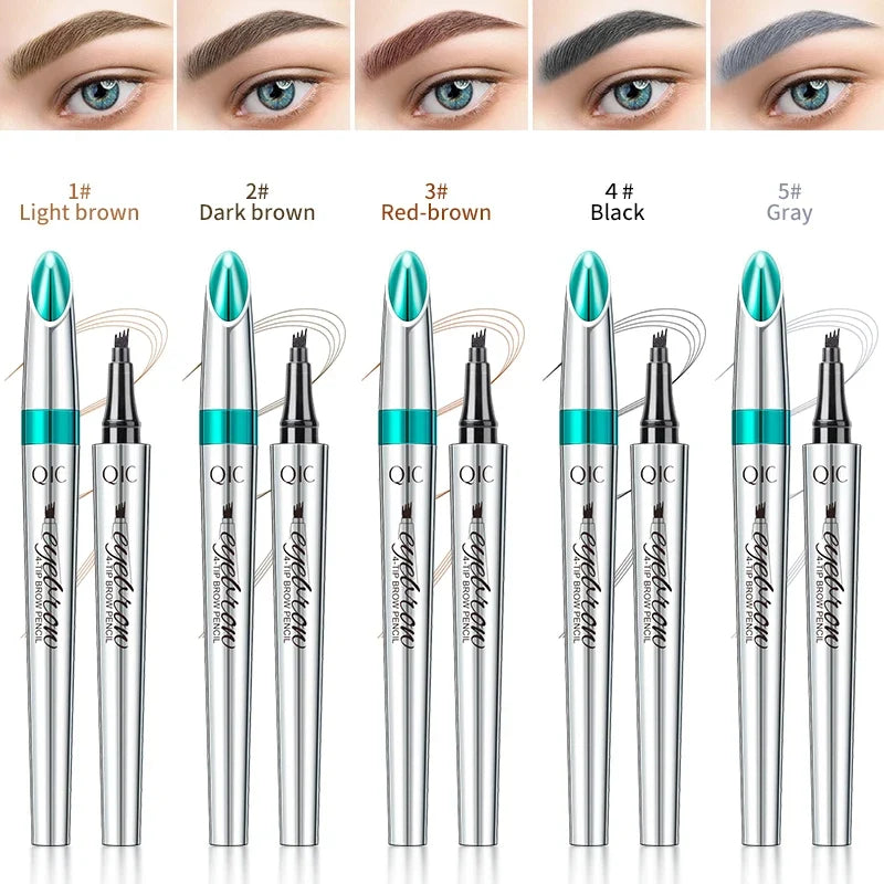 QIC Microblading Eyebrow Pen – 5 Colors, Waterproof Brow Pencil