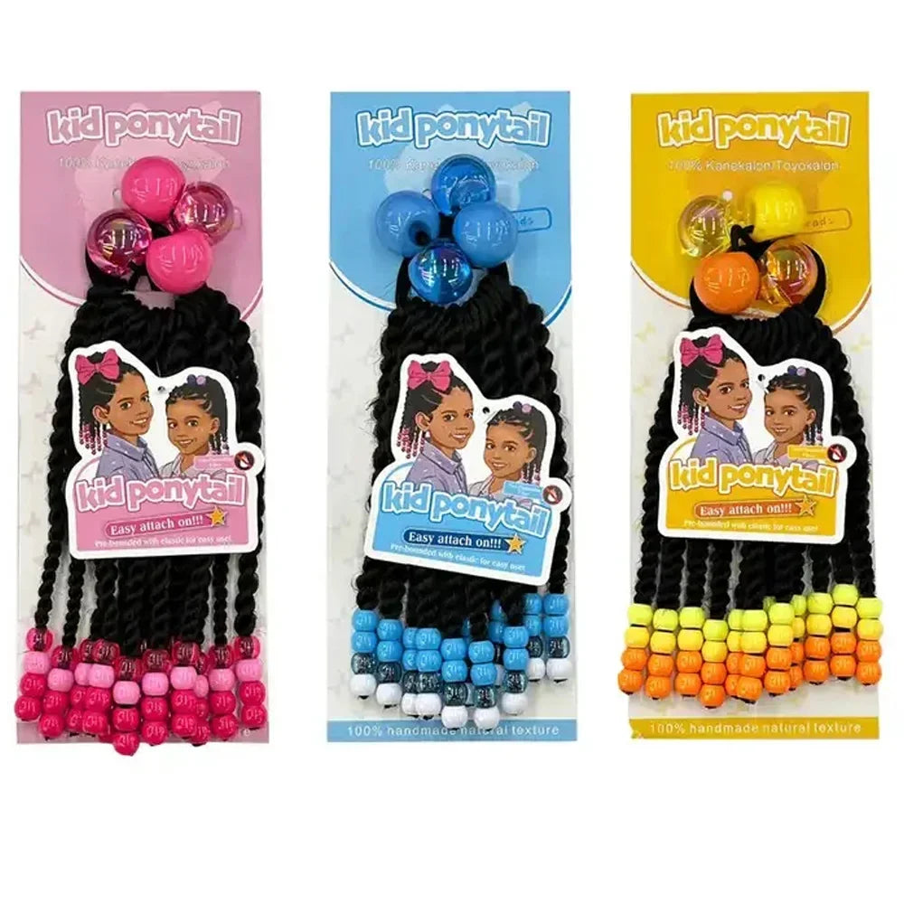 Girls Glow in the Dark Glitter Hair Bow Ponytail Accessories