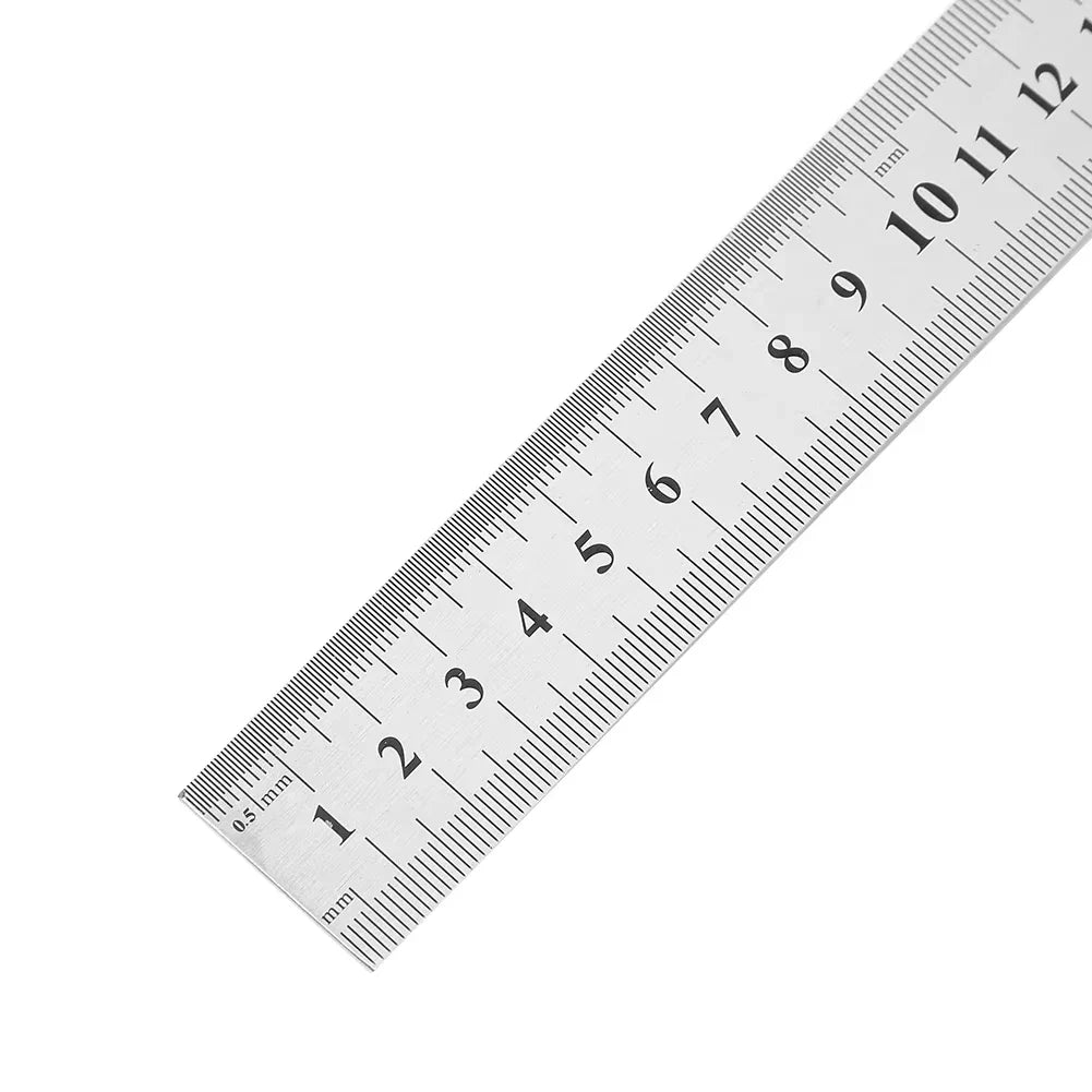 Stainless Steel Double-Sided Precision Straight Ruler – Metric