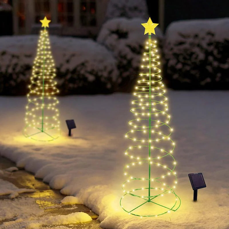 Solar LED Christmas Tree Light – Outdoor Waterproof Garden Decor
