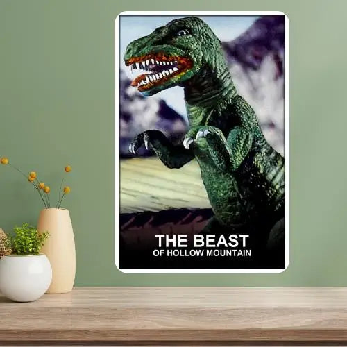 Beast of Hollow Mountain Vintage Metal Movie Poster Sign