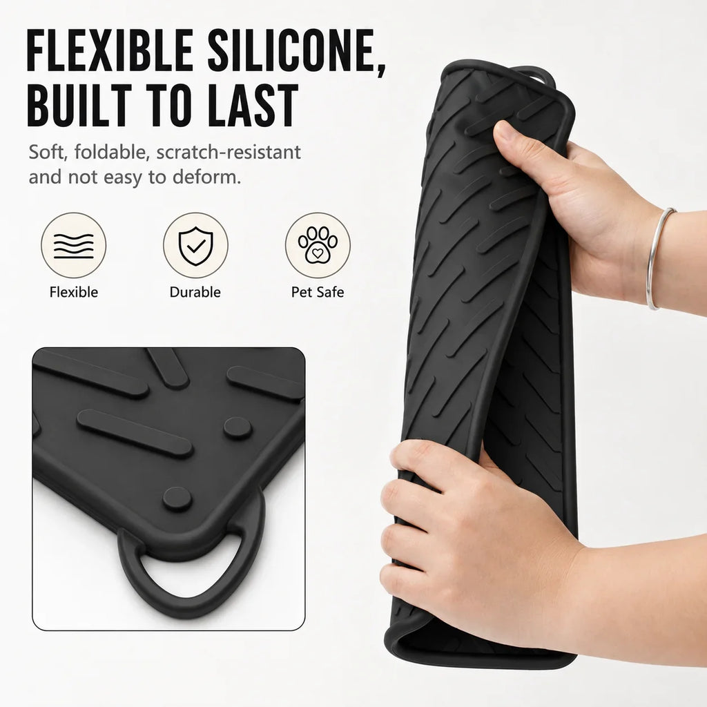 Extra Large Silicone Cat Litter Mat – Foldable & Waterproof