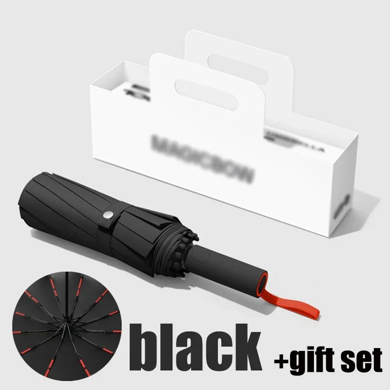 Automatic Folding Umbrella – UPF50+ Windproof & Waterproof