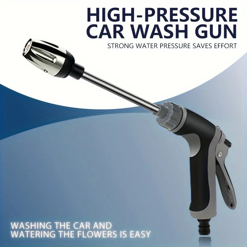Long-Handle High-Pressure Car Wash Gun with Foam Bottle