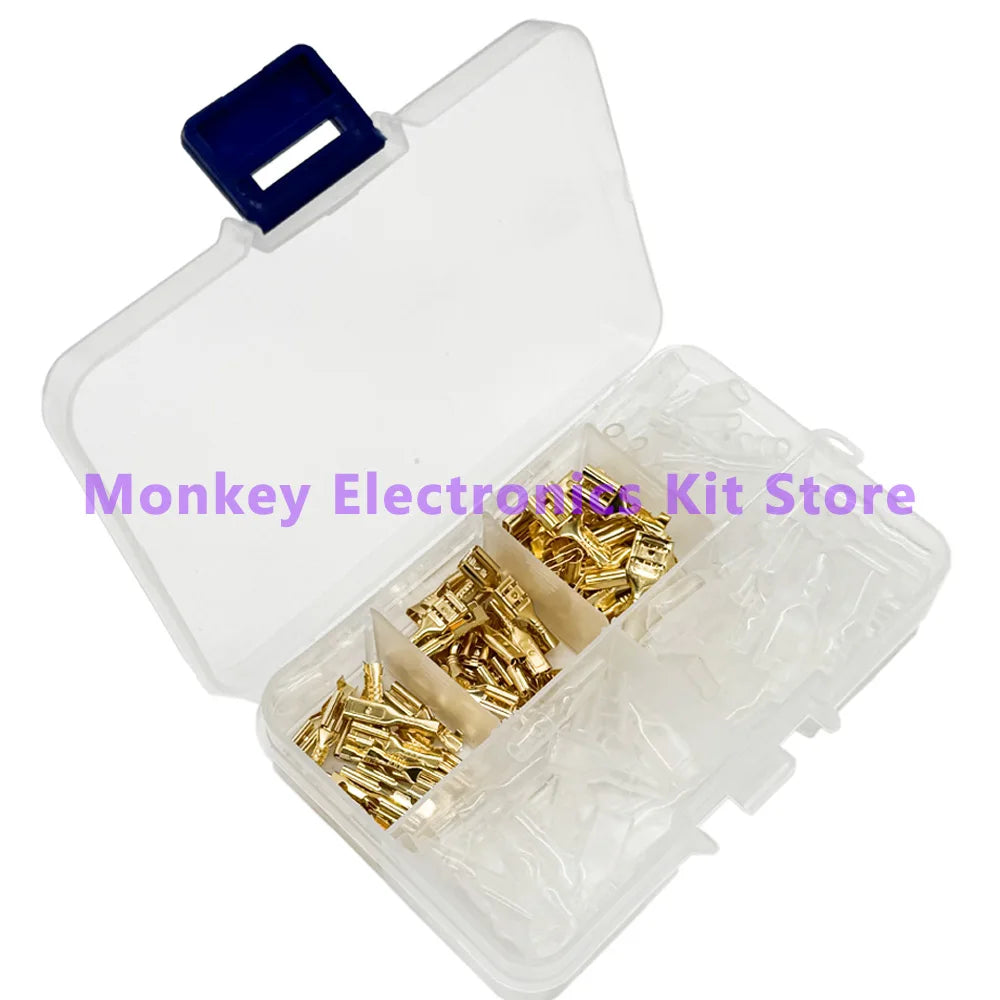 120PCS Crimp Terminal Kit – Gold & Silver Male Female Connectors