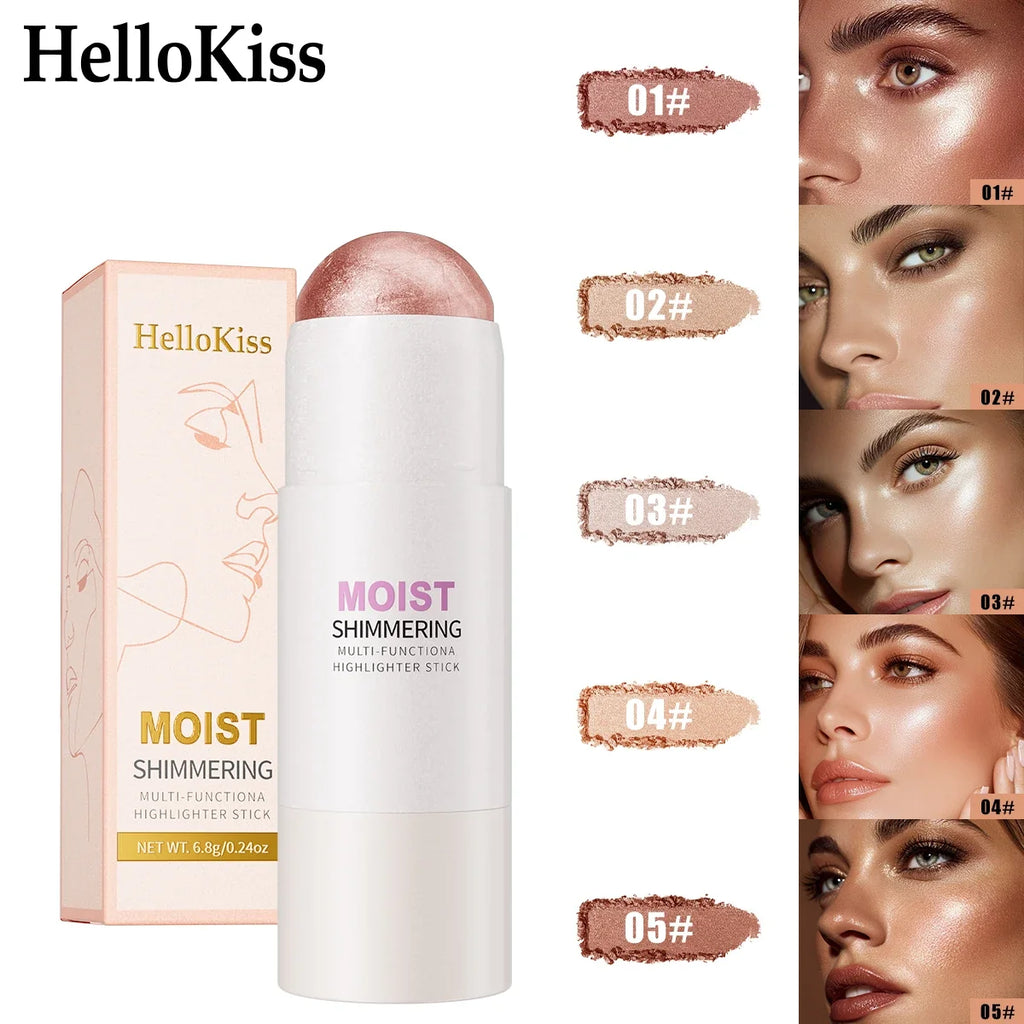 Hello Kiss Glowup Highlighter Stick – Buildable Face Contour