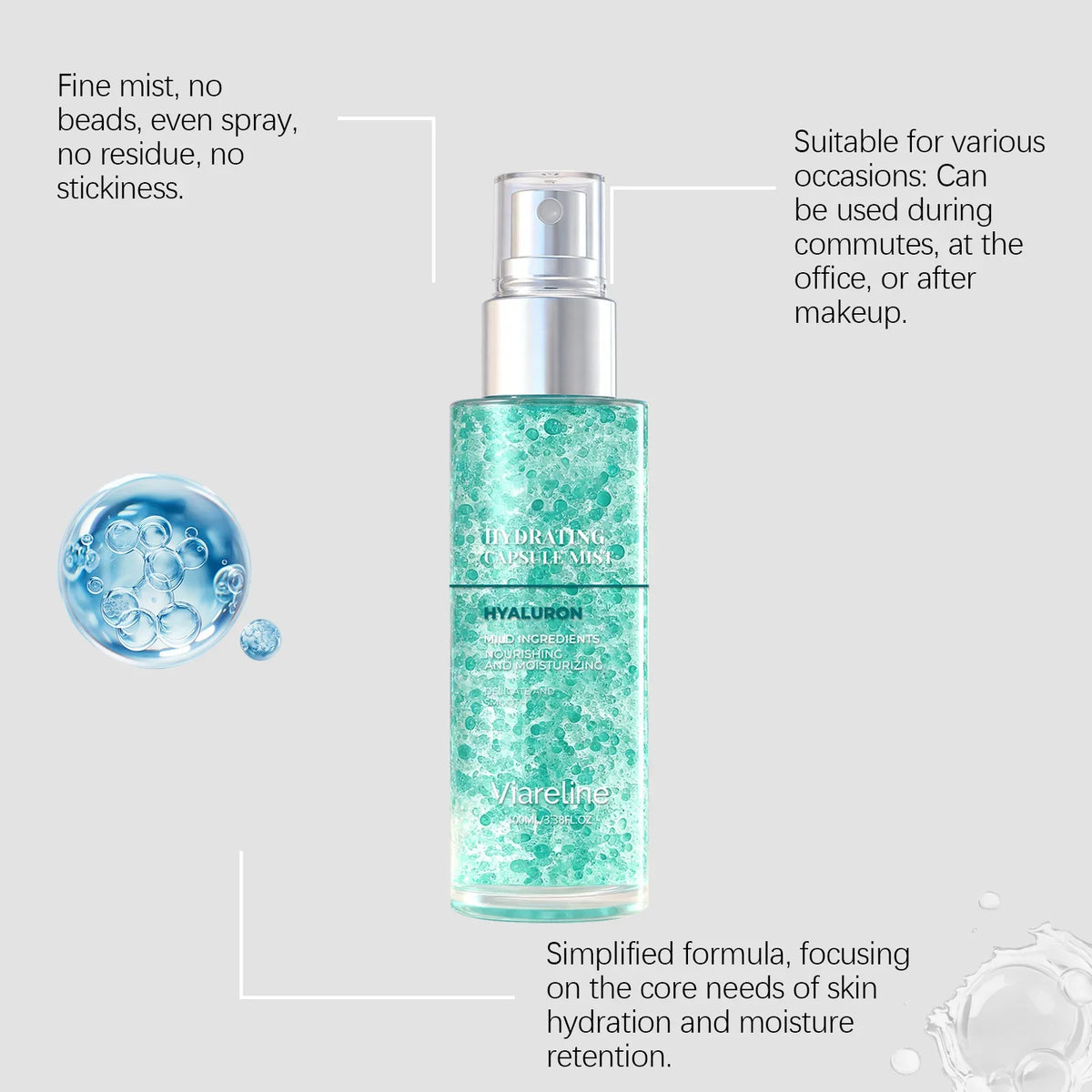 Viareline Hydrating Facial Spray – Brightening & Firming Mist