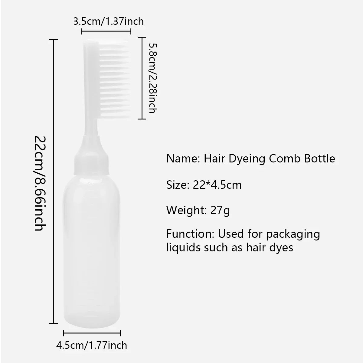 170ml Refillable Hair Dye Applicator Bottle | Salon Color Tool