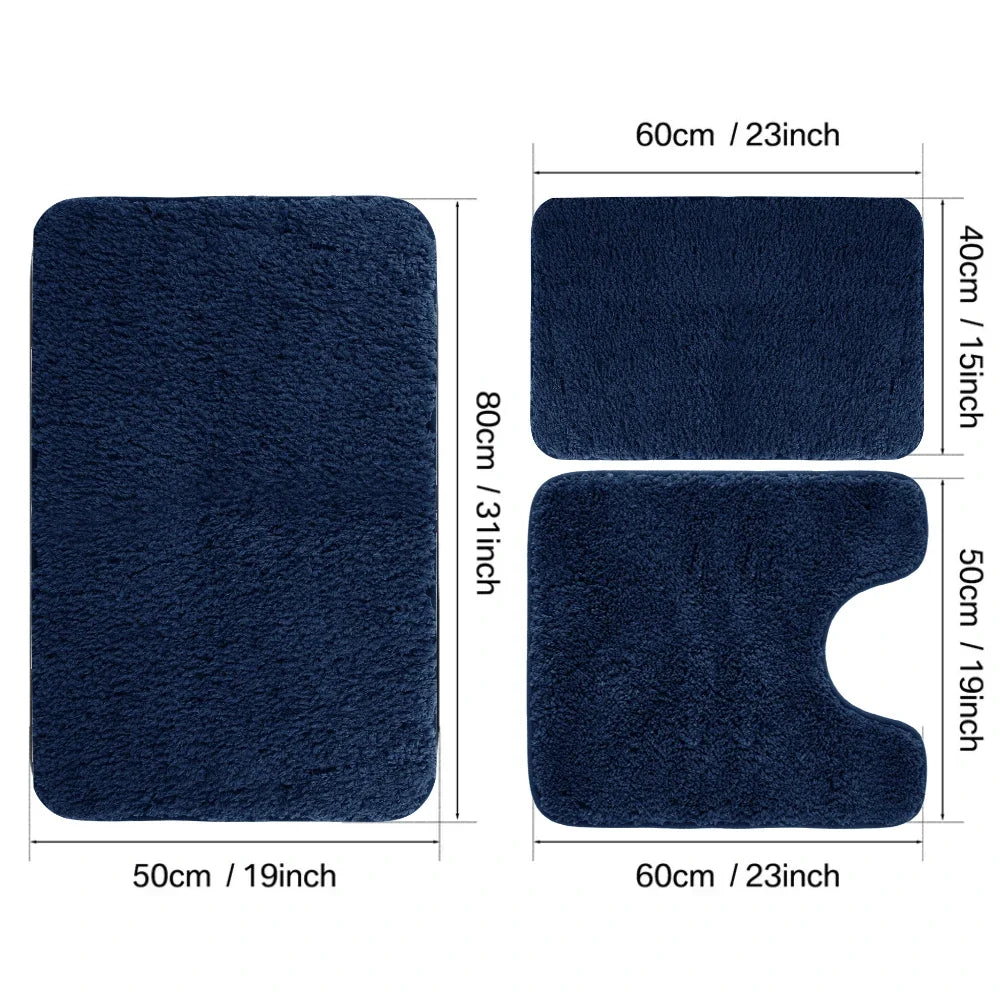 Toilet Bath Floor Mat Microfibre Mats Absorbent Extra Soft Non Slip