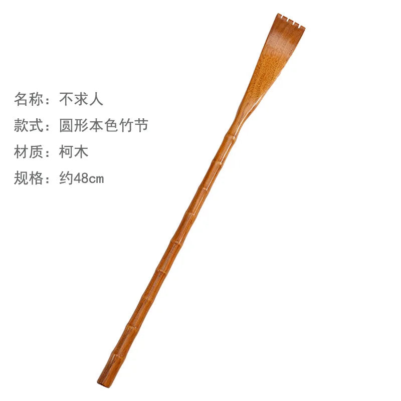 Bamboo Wood Back Scratcher – Long Handle Body Massager