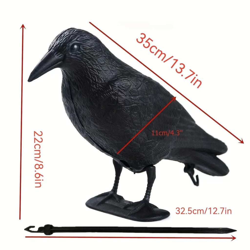 Simulation Black Raven Bird Crow Natural Prop Scary Pest Repellent