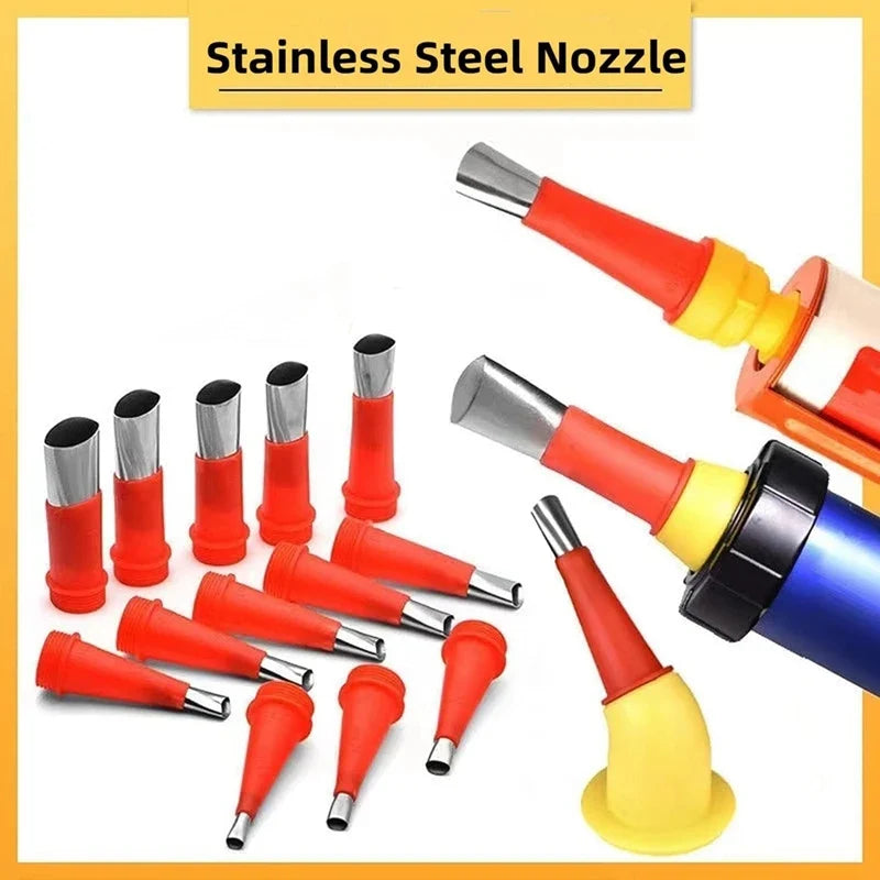 Universal Integrated Rubber Nozzle Tool Caulking Tips Nozzles Sausage