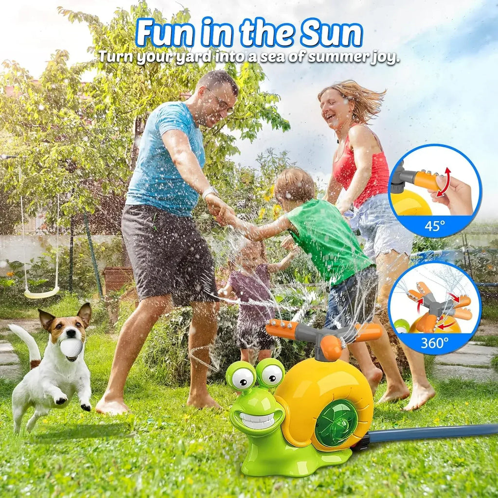 2-in-1 Snail Water Sprinkler Baseball Toy | 360° Rotating