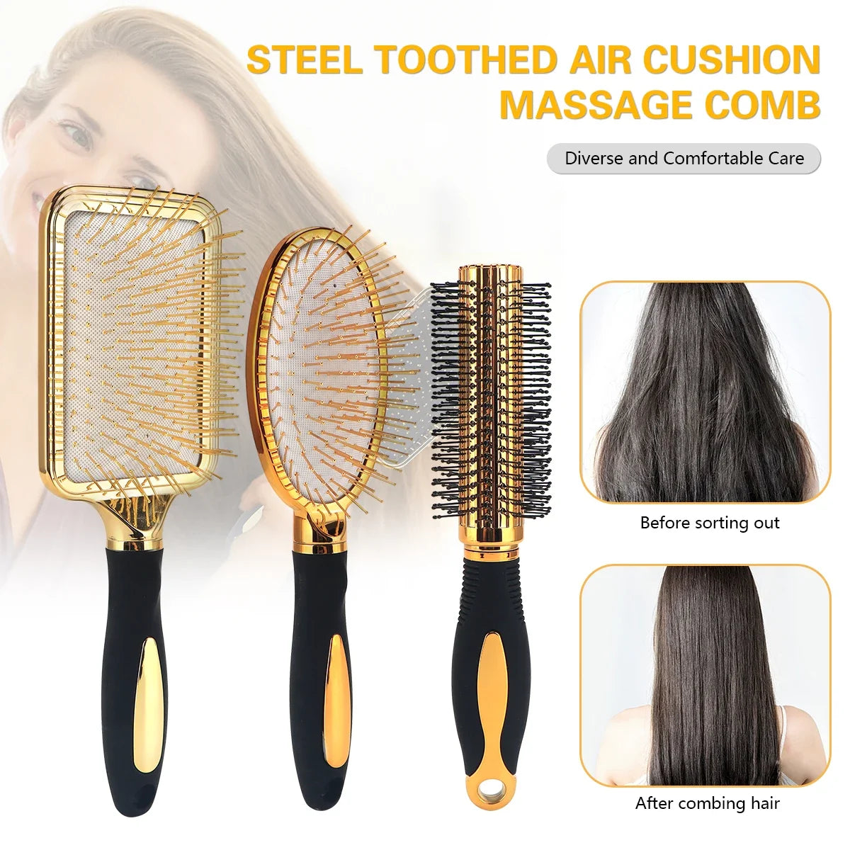 Anti-Static Air Cushion Scalp Massage Comb & Hair Brush