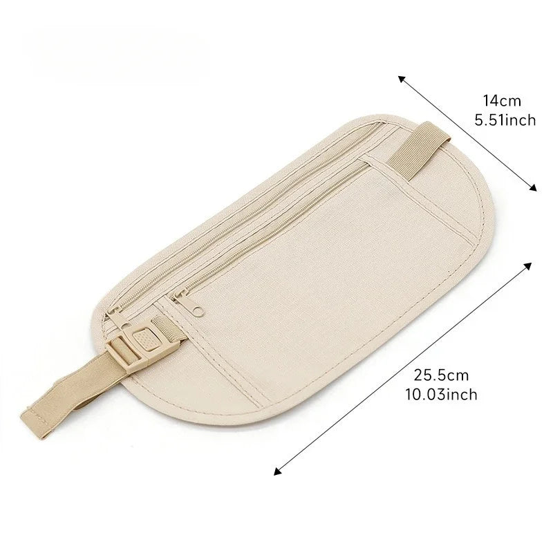 Hidden Travel Waist Pack | Passport & Money Security Belt Bag