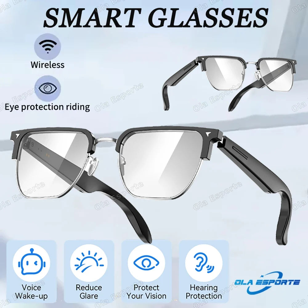 Bluetooth Smart Glasses | Anti-Blue Light, UV Protection & AI Voice