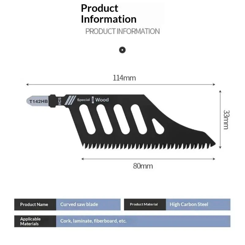 T-Shank Curved Jigsaw Blades – Flush Cut | 1 or 5 Pack
