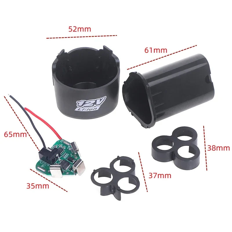 BMS 18650 Lithium Box Circuit Shell Case Bracket Hand Drill Power