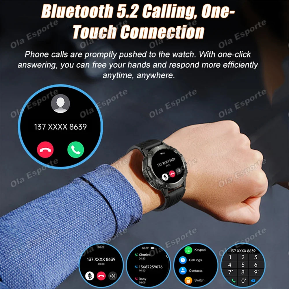 Ola Esporte Military Smartwatch | AMOLED, Flashlight, 100+ Sports