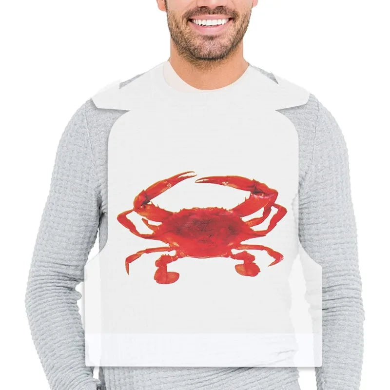100-Pack Disposable Seafood Bibs – Crab & Crawfish Boil Party