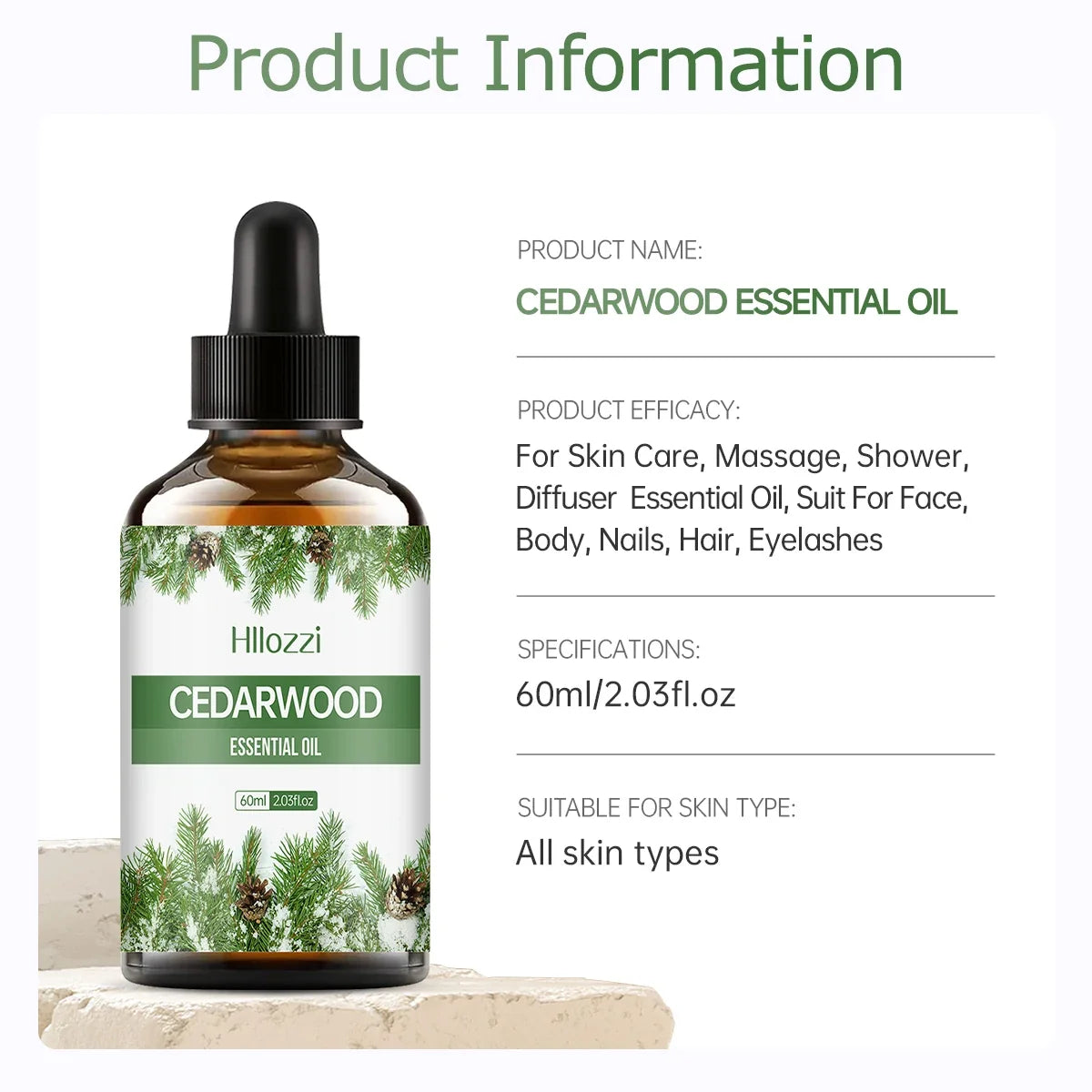 Hllozzi Cedarwood Essential Oil – Pure Aromatherapy Diffuser Oil