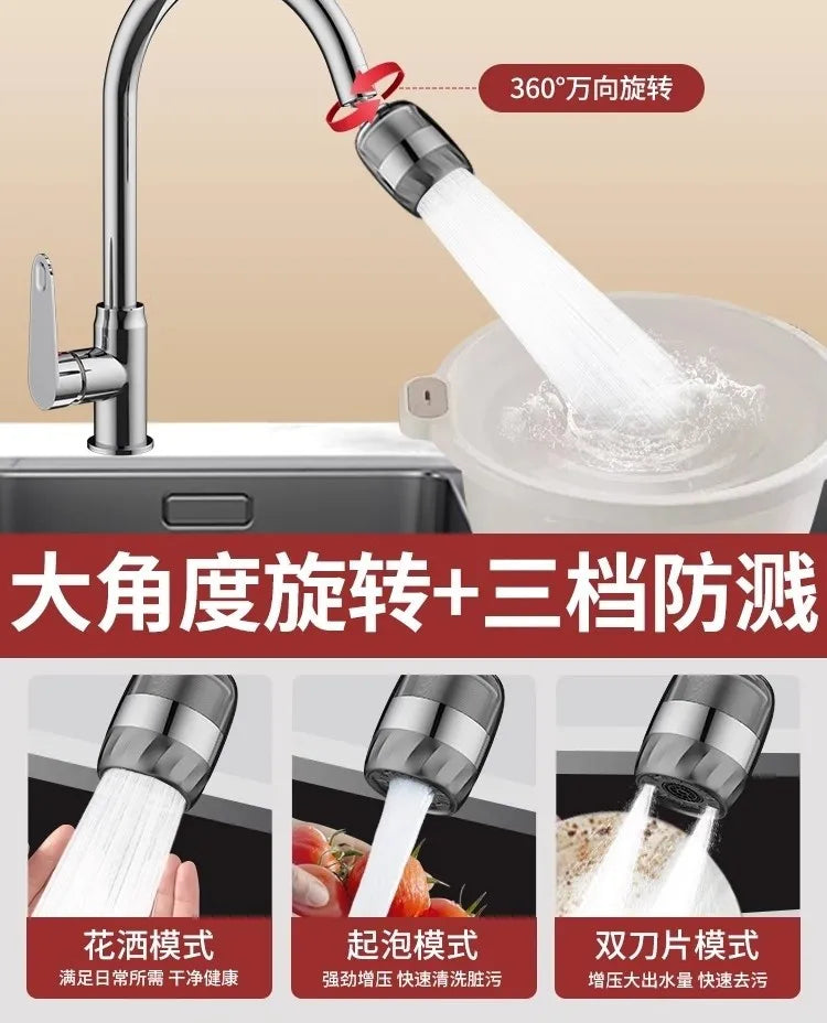 360° Rotating Kitchen Faucet Aerator – Splash Filter Bubbler