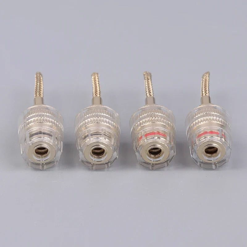4MM Banana to 2MM Pin HIFI Audio Connector Adapter (2/4 Pcs)
