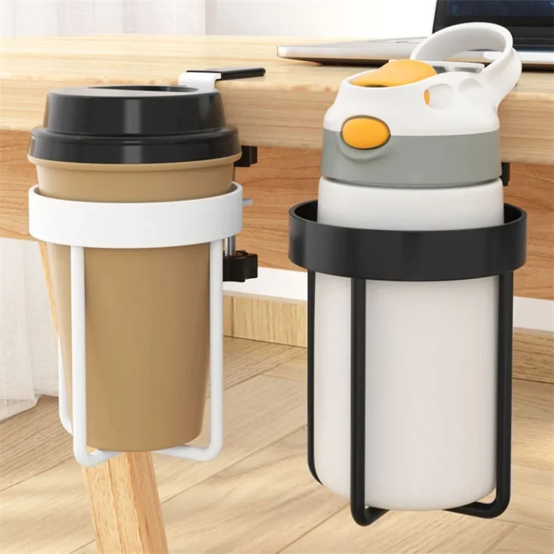 Table Edge Water Cup Holder Iron Hanging Office Coffee Cups Hook Desk