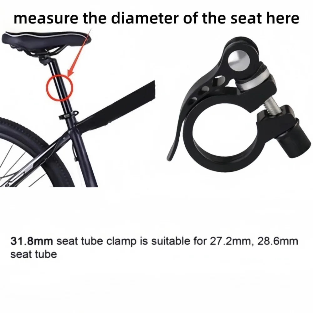 31.8mm Quick Release Bike Seatpost Clamp – Aluminum MTB Road
