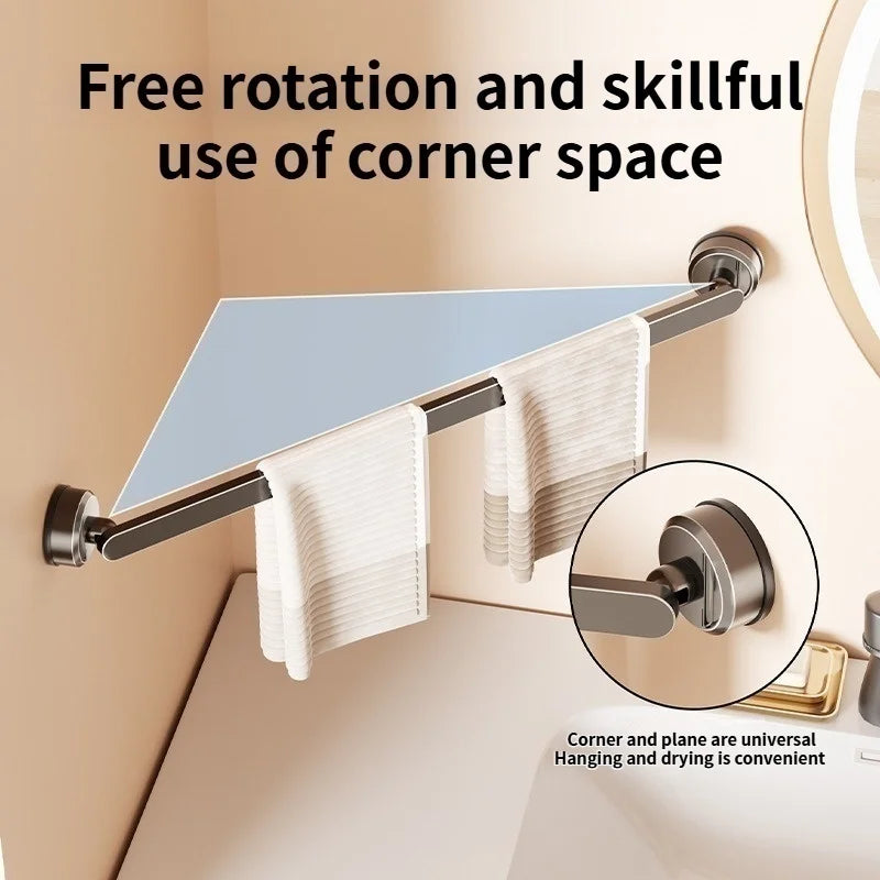 No-Drill Suction Cup Towel Bar & Wall Hanger | Bath & Kitchen