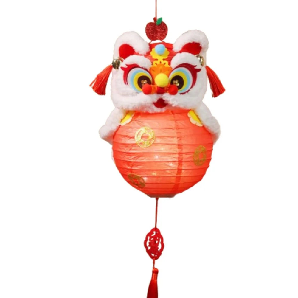 Glowing Lion Dance Lantern DIY Kit | Chinese New Year Tassel