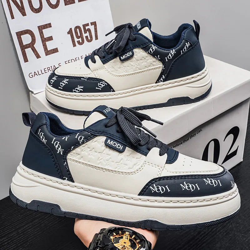 Men's Breathable Casual Sneakers – Lace-Up Fashion Trainers